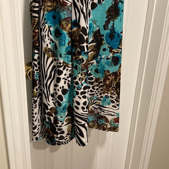 NWOT - Casa Donna Sleeveless Summer Dress Pullover Round Neck Style Animal Print - Picture 15 of 15